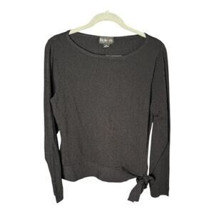 Style & Co Black Tie Hem Blouse XL